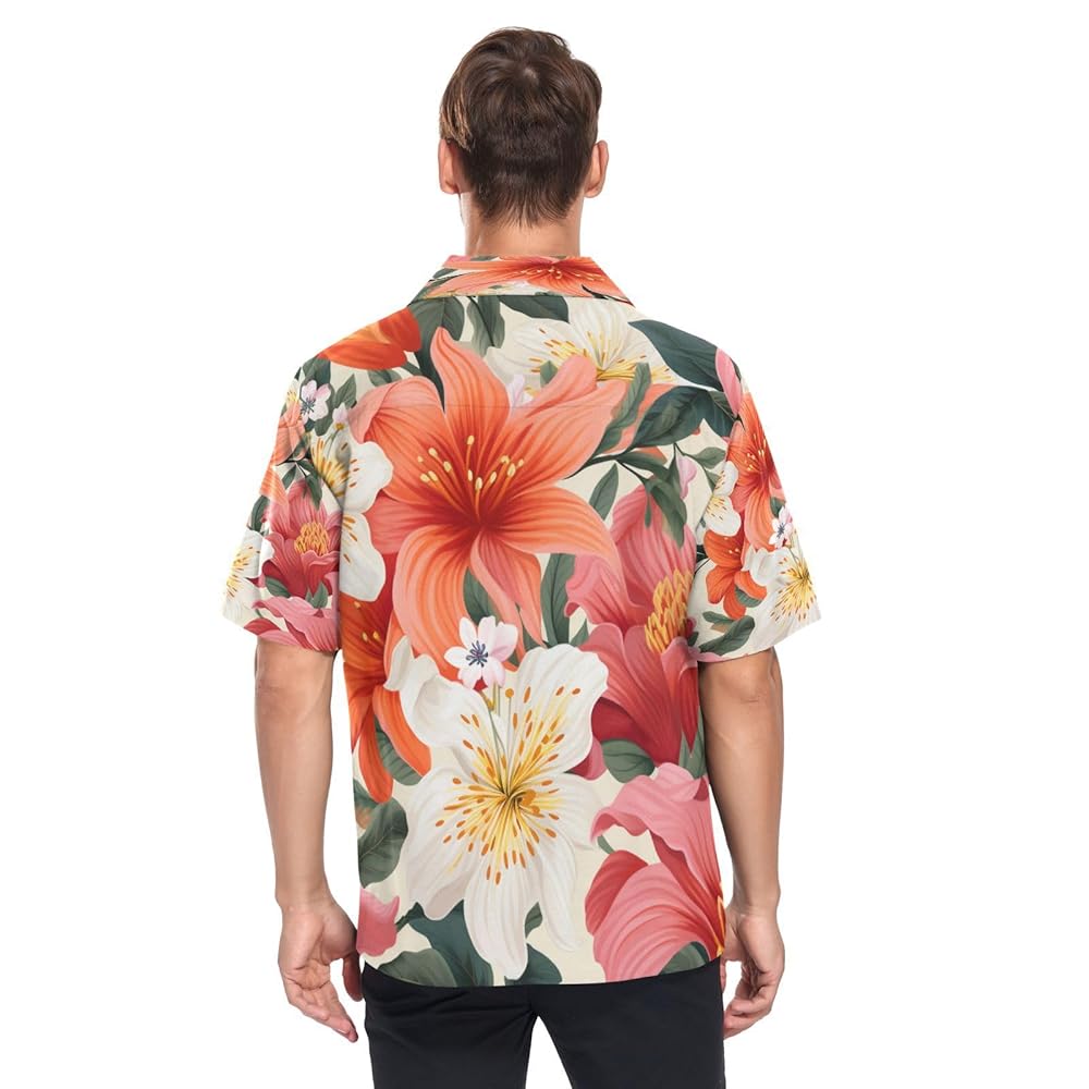 Tシャツ・カットソー UMBRO Tropical Oasis Paradise Fresh Short Sleeve T-Shirt Red Amazon.com: senya Men's Hawaiian Shirts Short Sleeve Casual